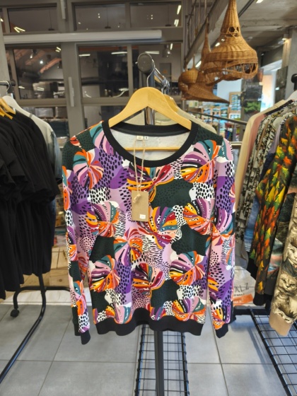 Bluza "Fioletowe wzory" ręcznie szyta