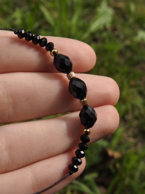 Bransoletka "TURMALINKA" z czarnymi turmalinami bransoletka ochronna nr 13