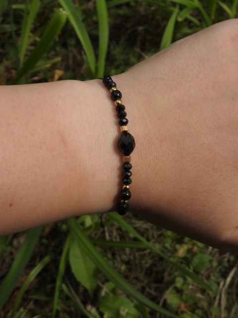Bransoletka "TURMALINKA" z czarnymi turmalinami bransoletka ochronna nr 3