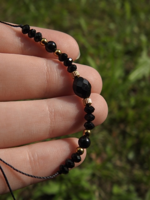 Bransoletka "TURMALINKA" z czarnymi turmalinami bransoletka ochronna nr 3