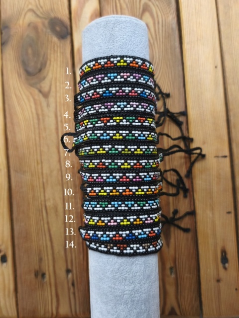 Bransoletka koralikowa tkana