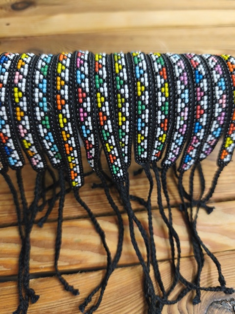 Bransoletka koralikowa tkana