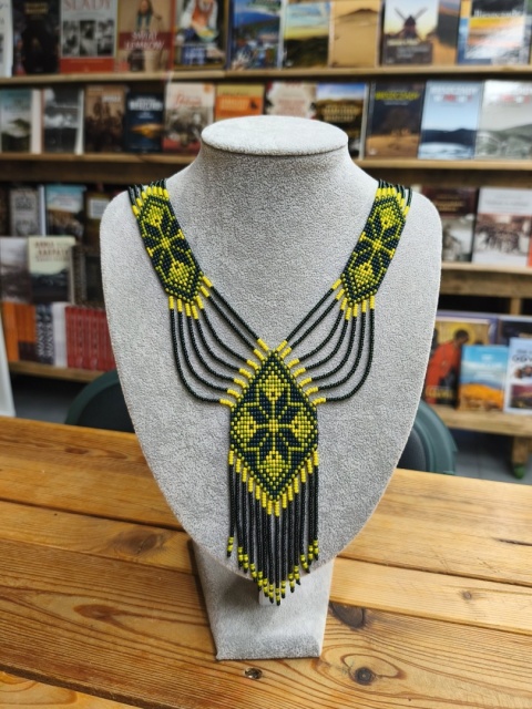 Gerdana koralikowa żółto-zielono-czarna