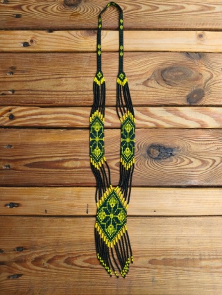 Gerdana koralikowa żółto-zielono-czarna