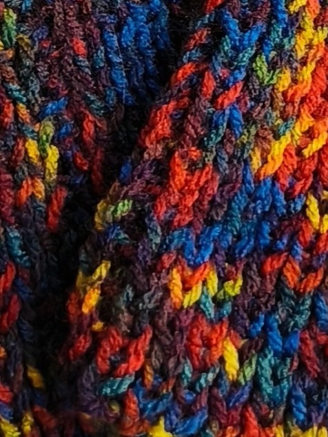 Mitenki ręcznie robione na drutach kolorowe 2